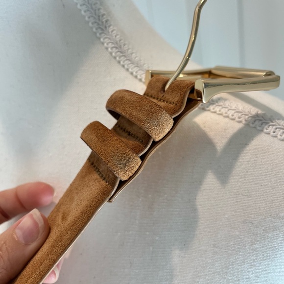 J. Crew Suede Roller Belt in Blonde Espresso size XS CB450 $90 never worn - Picture 5 of 14